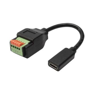 کابل افزودنی بلوک ترمینال USB C زن به 5 پین با دکمه فشاری